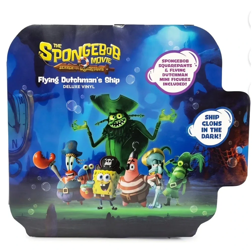 SpongeBob Movie Flying Dutchman's Ship Deluxe Vinyl Glow in Dark Figures‎ Set